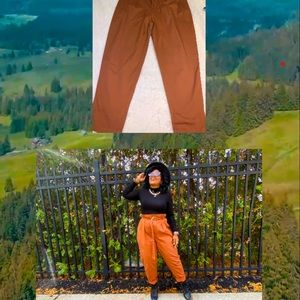 High Waisted Orange Pants